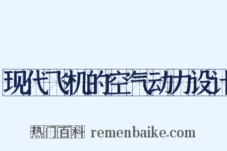 现代飞机的空气动力设计是什么意思的图片